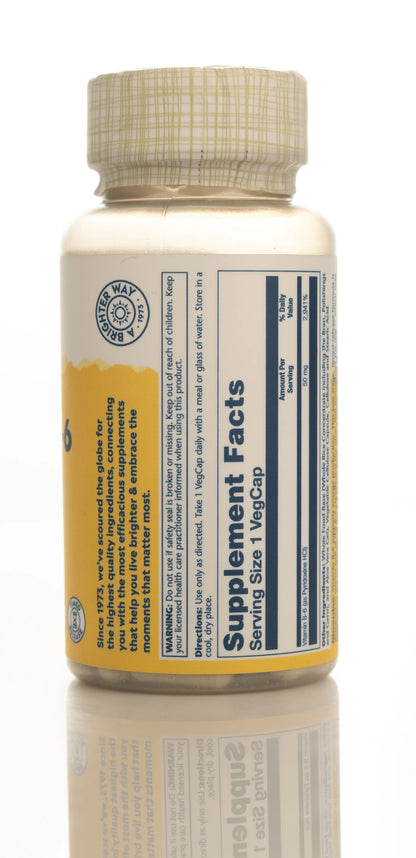 Solaray Vitamin B-6 50mg  60 Capsules