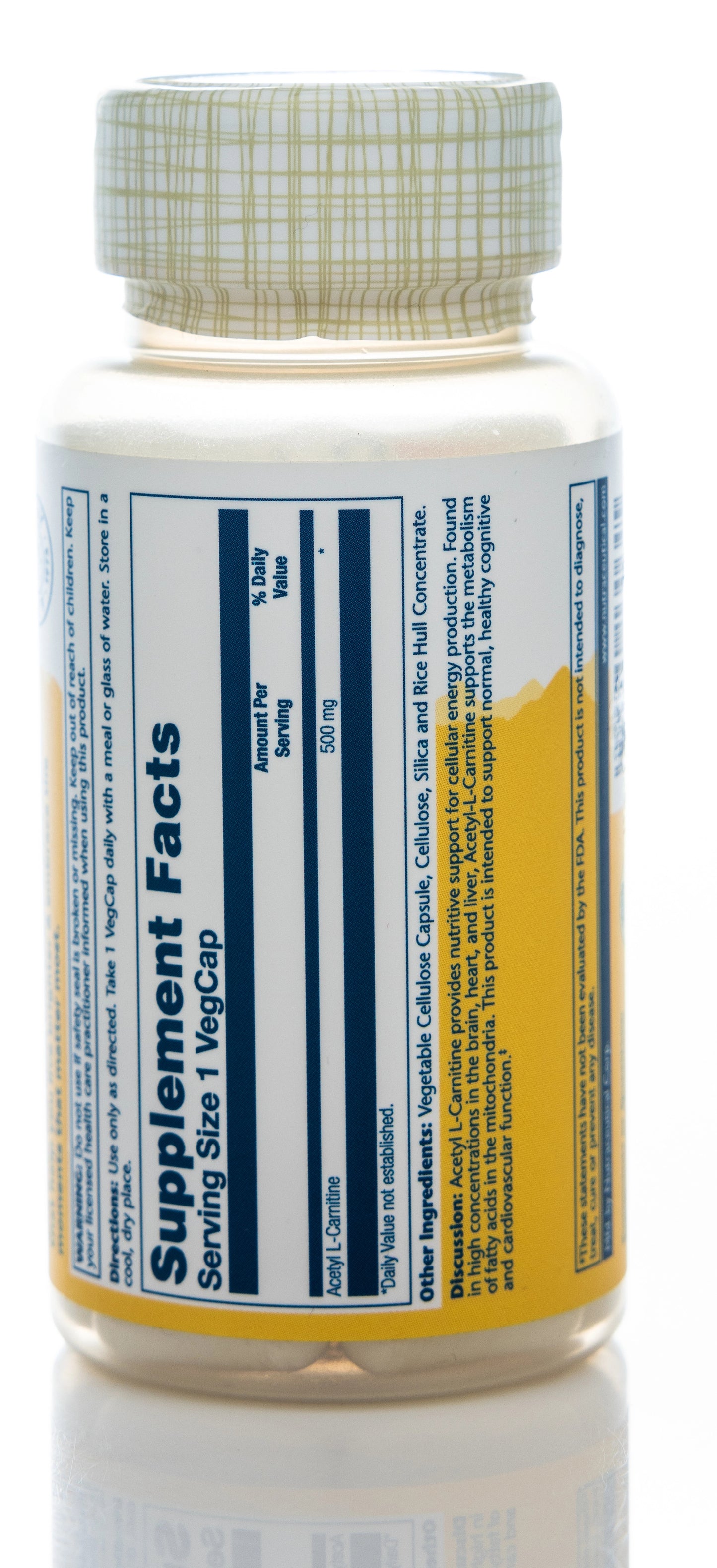 Solaray Acetyl L-Carnitine 500mg 30 Capsules