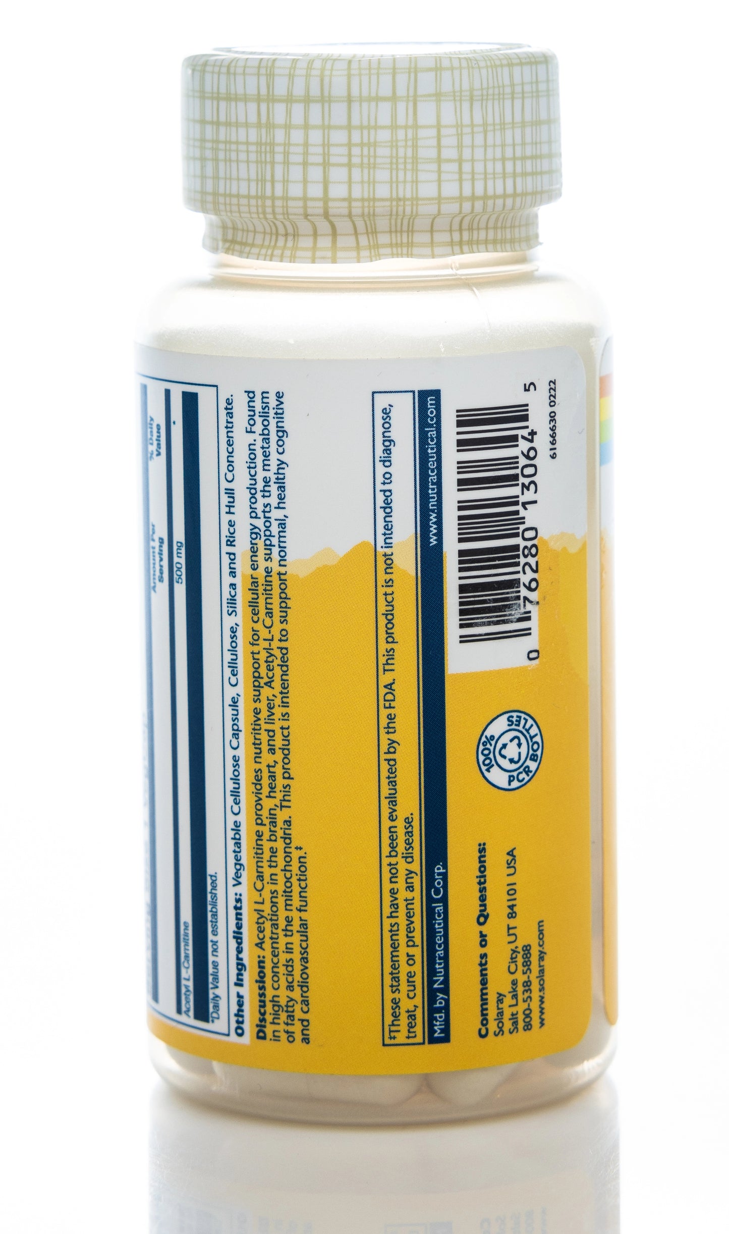 Solaray Acetyl L-Carnitine 500mg 30 Capsules