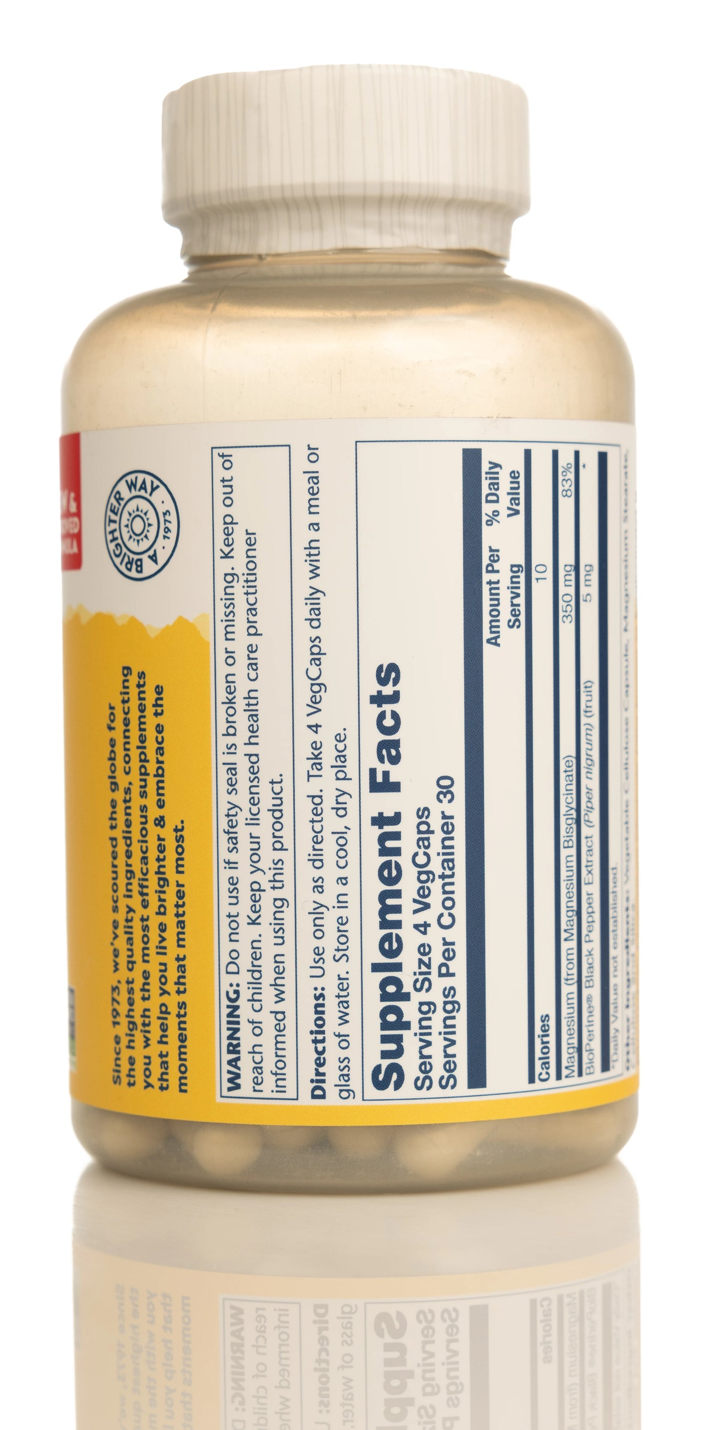 Solaray Magnesium Glycinate 350mg 120 Capsules
