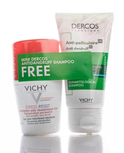 Vichy Deodorant  Roll-On Stress Resist 50 ml + Dandruff Shampoo Offer
