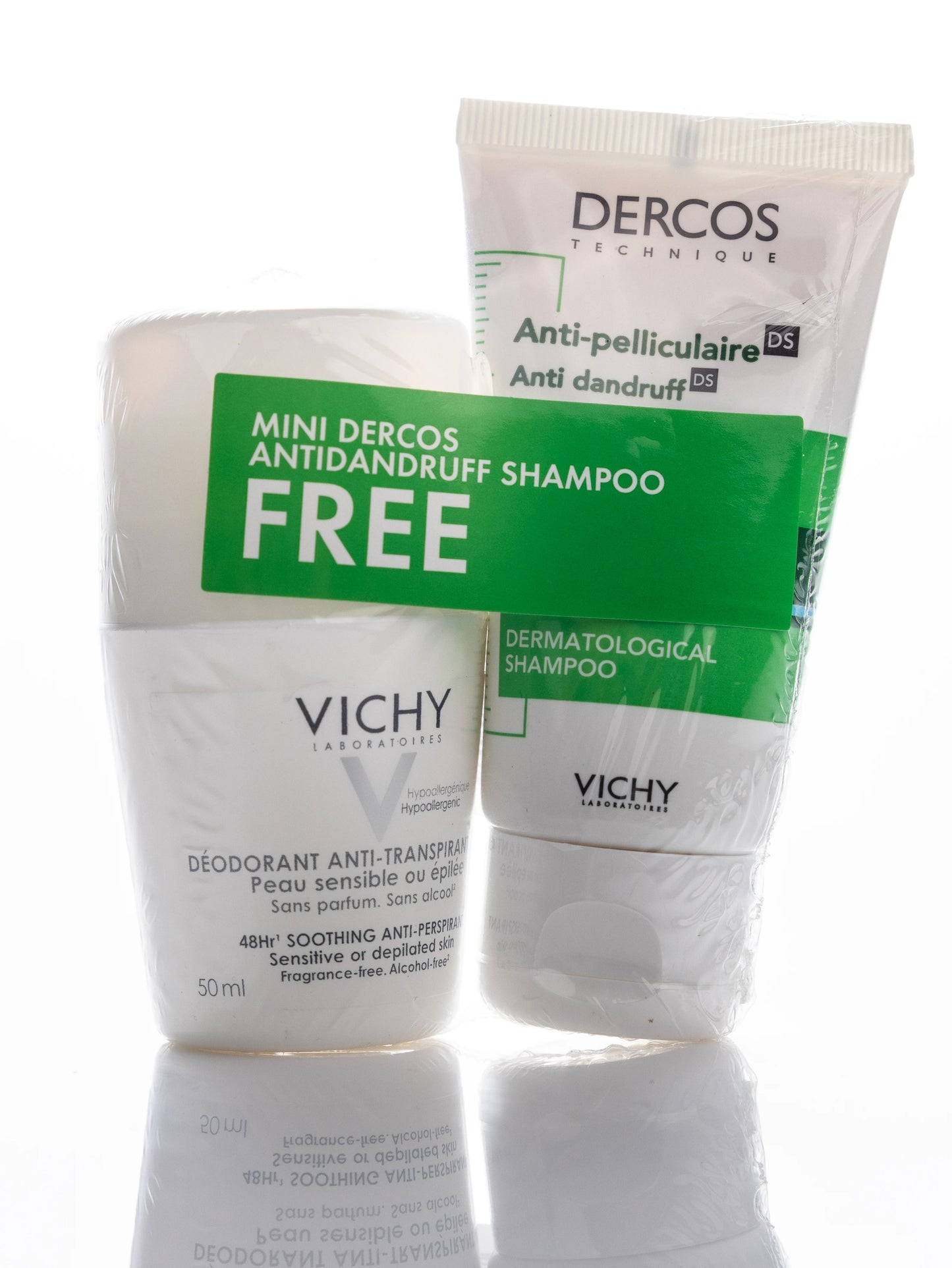 Vichy Deodorant  Roll-On White 50 ml + Dandruff Shampoo Offer