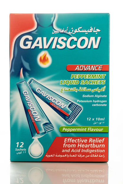 Gaviscon Advance Peppermint Sachets 12X10Ml