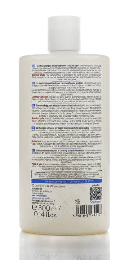 Dermedic Capilarte Soothing Shampoo for Hypersensitive Scalp and Hair 300 ml