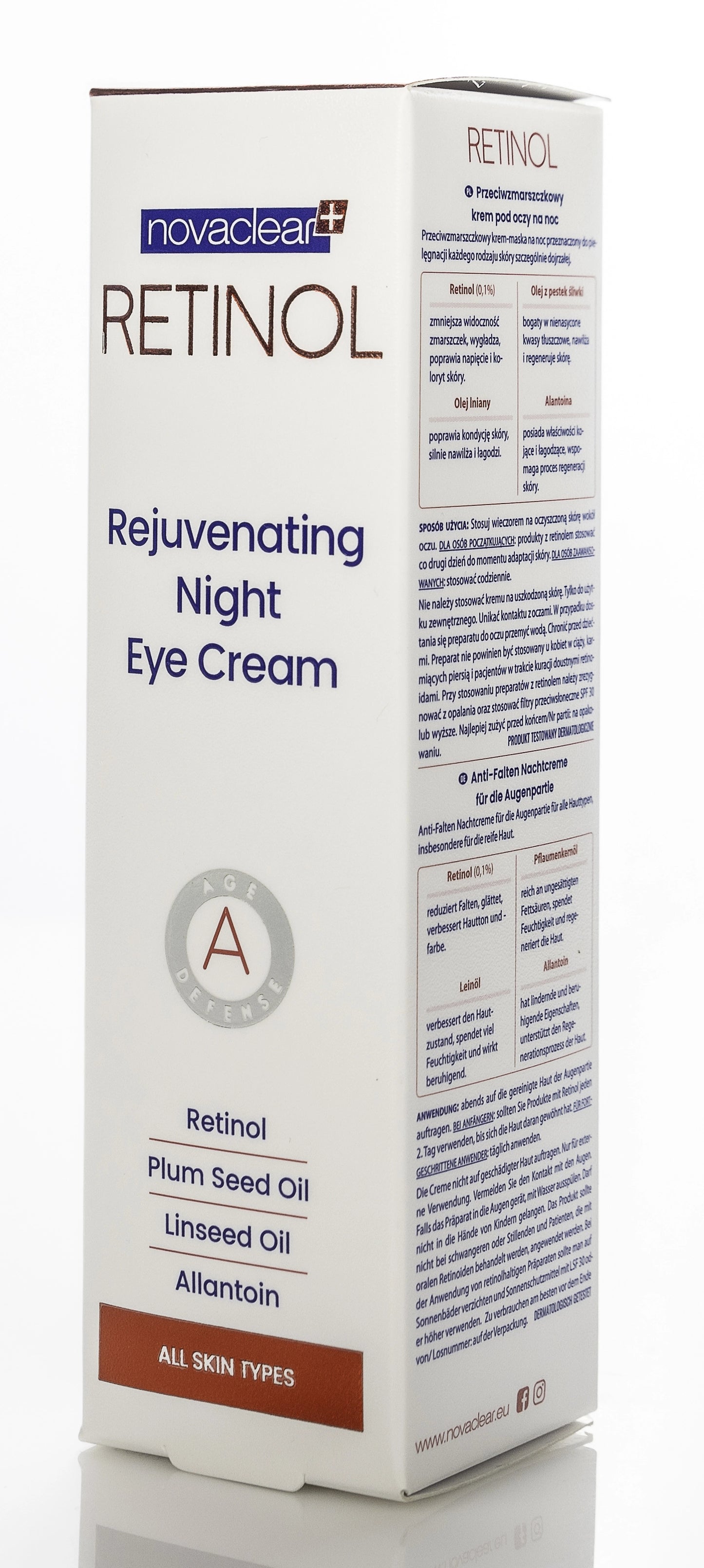 Novaclear Retinol Rejuvenating Night Eye Cream 15 Ml