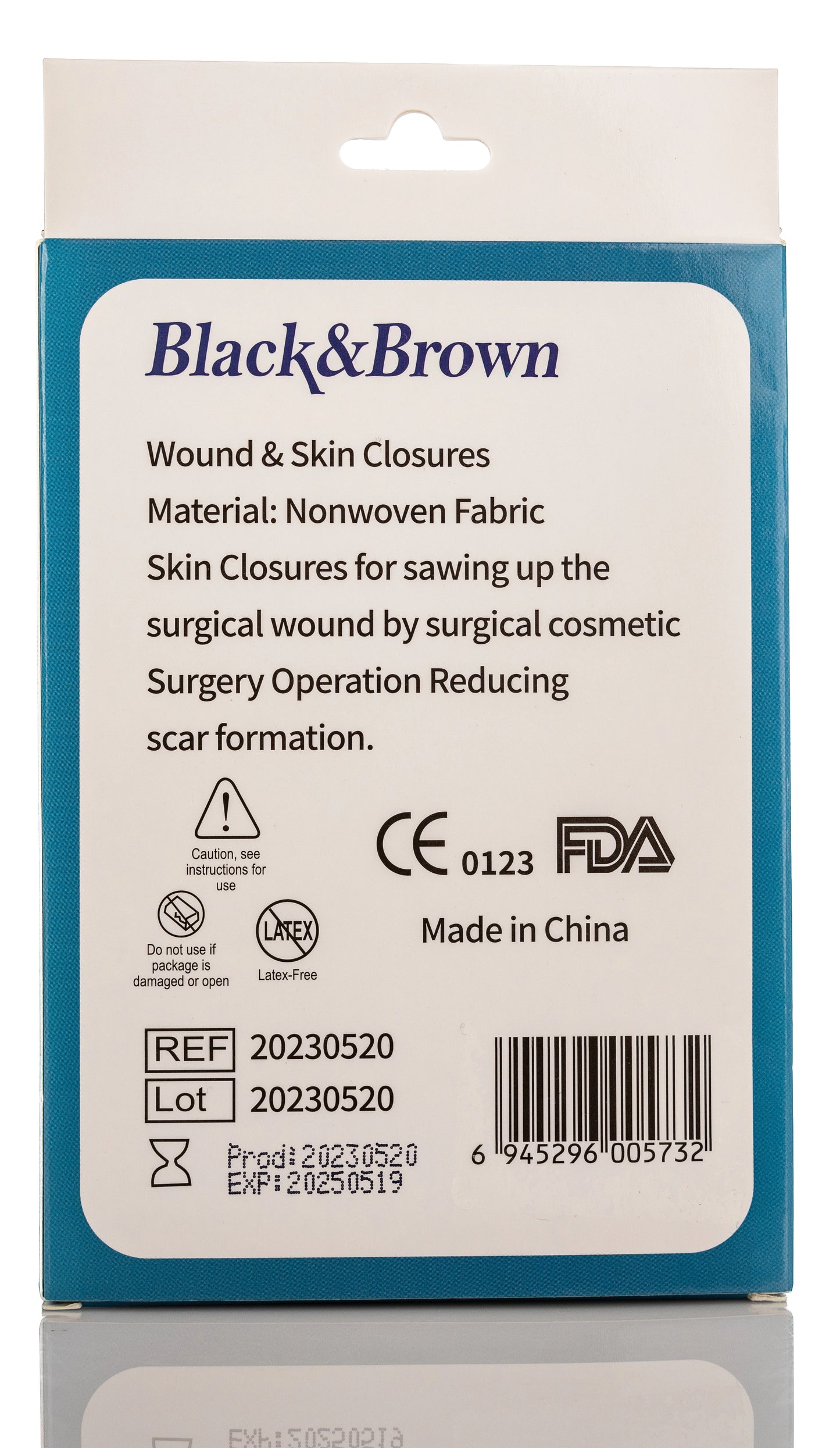 Black & Brown Steri-Strip Plaster 8 Pieces