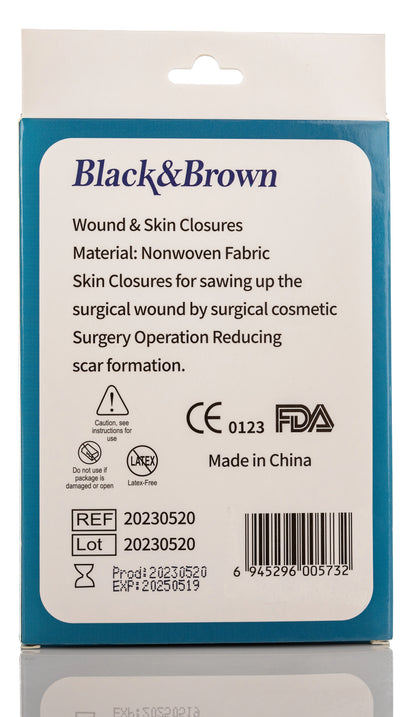 Black & Brown Steri-Strip Plaster 8 Pieces
