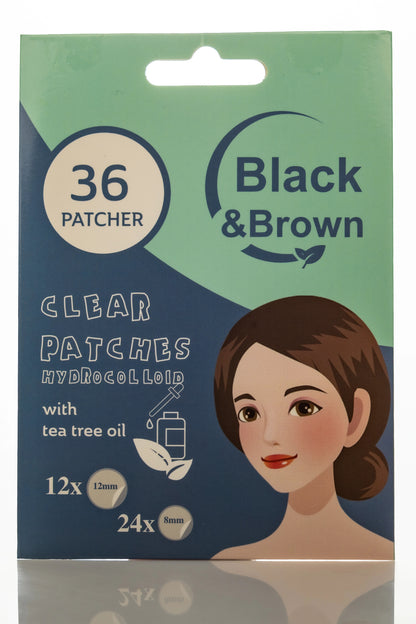 Black & Brown Clear Patches 36 Pieces