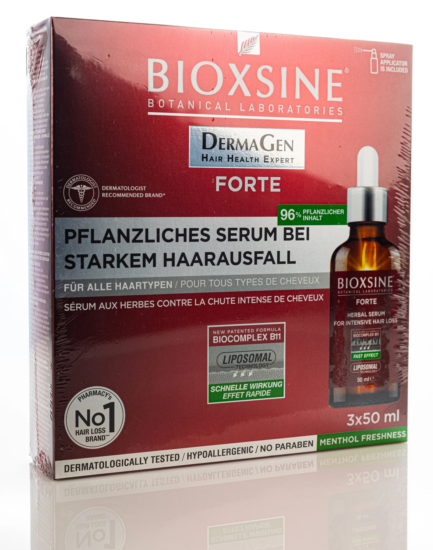 Bioxsine DermaGen Forte Herbal Serum for Intensive Hair Loss (3 x 50 ml)