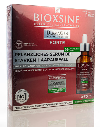 Bioxsine DermaGen Forte Herbal Serum for Intensive Hair Loss (3 x 50 ml)