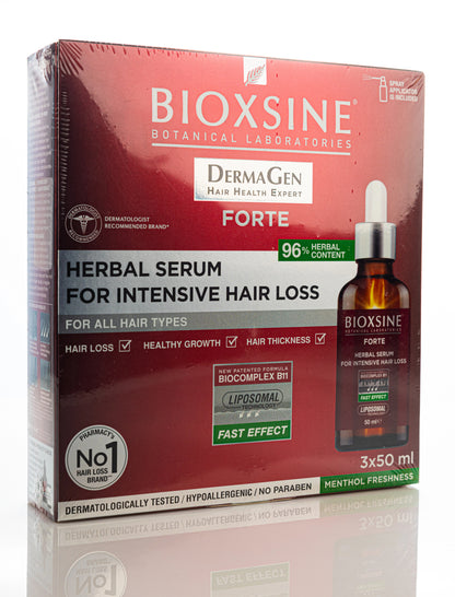 Bioxsine DermaGen Forte Herbal Serum for Intensive Hair Loss (3 x 50 ml)