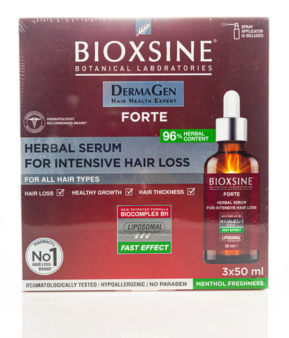 Bioxsine DermaGen Forte Herbal Serum for Intensive Hair Loss (3 x 50 ml)