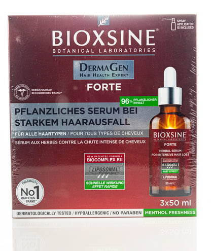 Bioxsine DermaGen Forte Herbal Serum for Intensive Hair Loss (3 x 50 ml)
