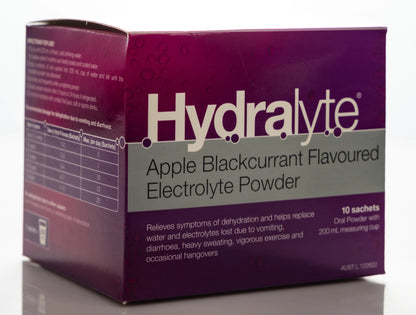 Hydralyte Apple & Blackcurrant Sachet 10X4.9 gm