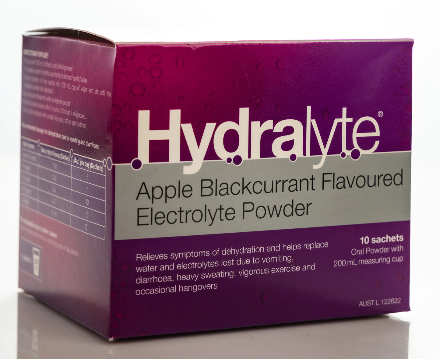 Hydralyte Apple & Blackcurrant Sachet 10X4.9 gm