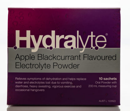 Hydralyte Apple & Blackcurrant Sachet 10X4.9 gm