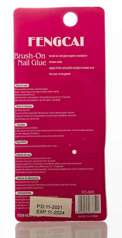 Invogue Brush On Nail Glue 10Ml