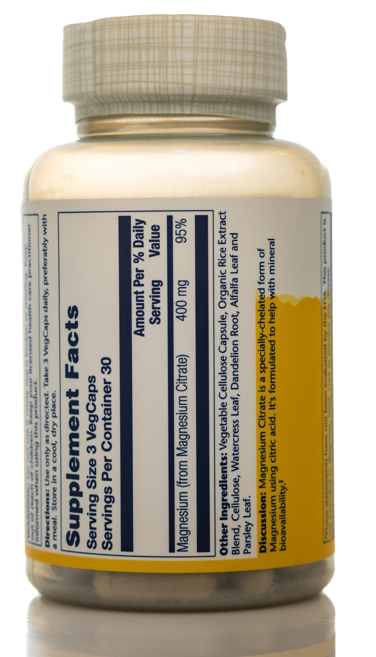 Solaray Magnesium Citrate 400mg 90 Capsules