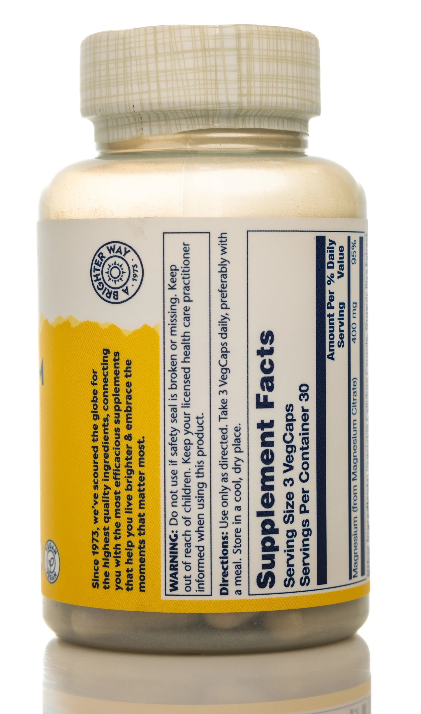 Solaray Magnesium Citrate 400mg 90 Capsules