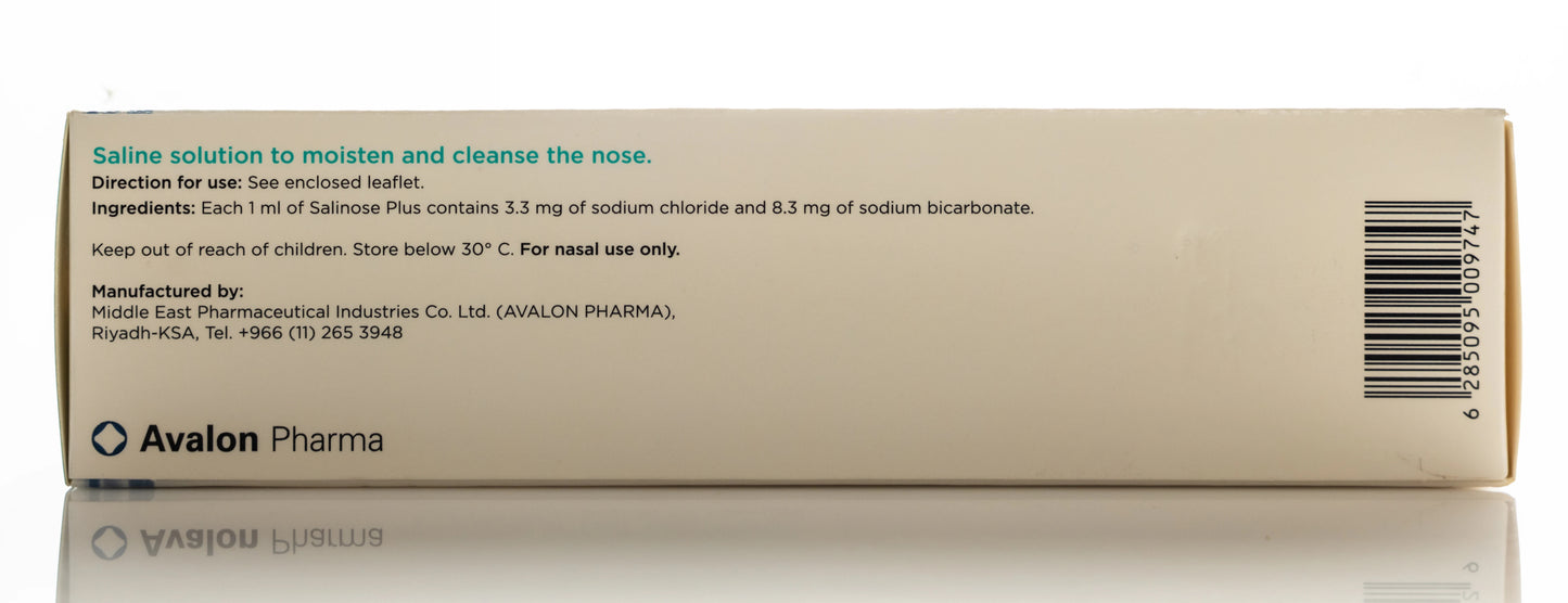 Avalon Salinose Plus Nasal Spray 75Ml