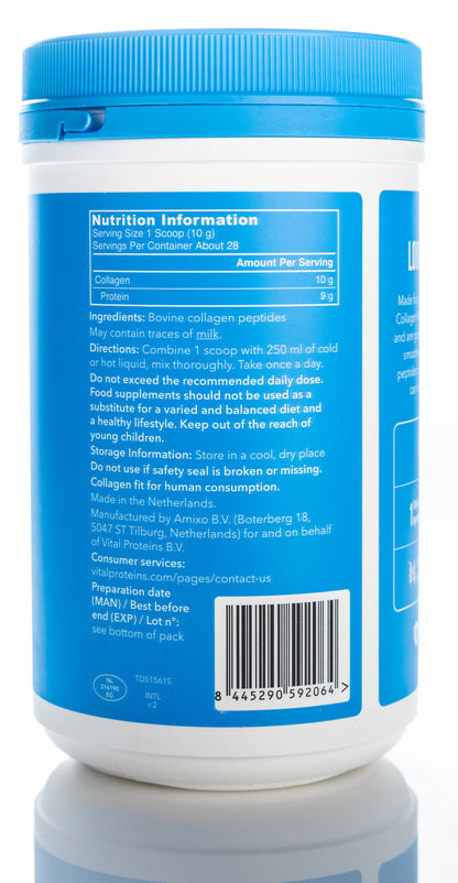 Vital Proteins Collagen Peptides Unflavoured Powder 284Gm