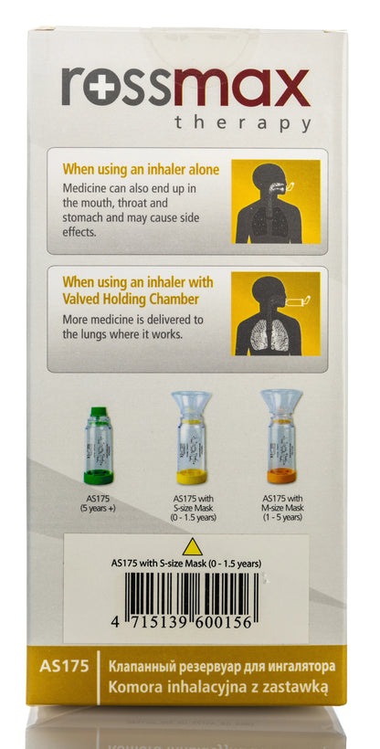 Rossmax Valved Holding Chamber adult  5+ years [AS175]