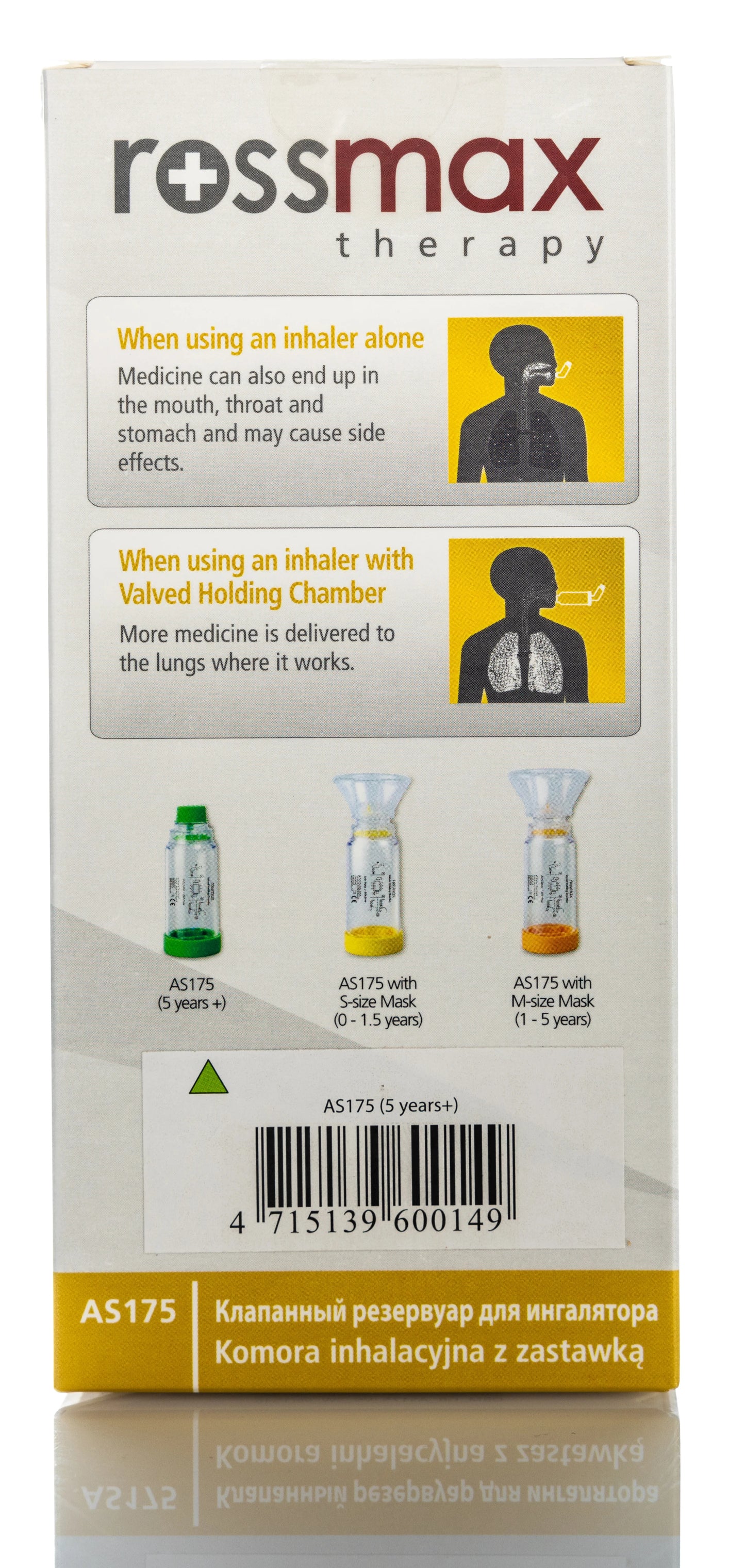 Rossmax Valved Holding Chamber For infant 0-1.5years [AS175]