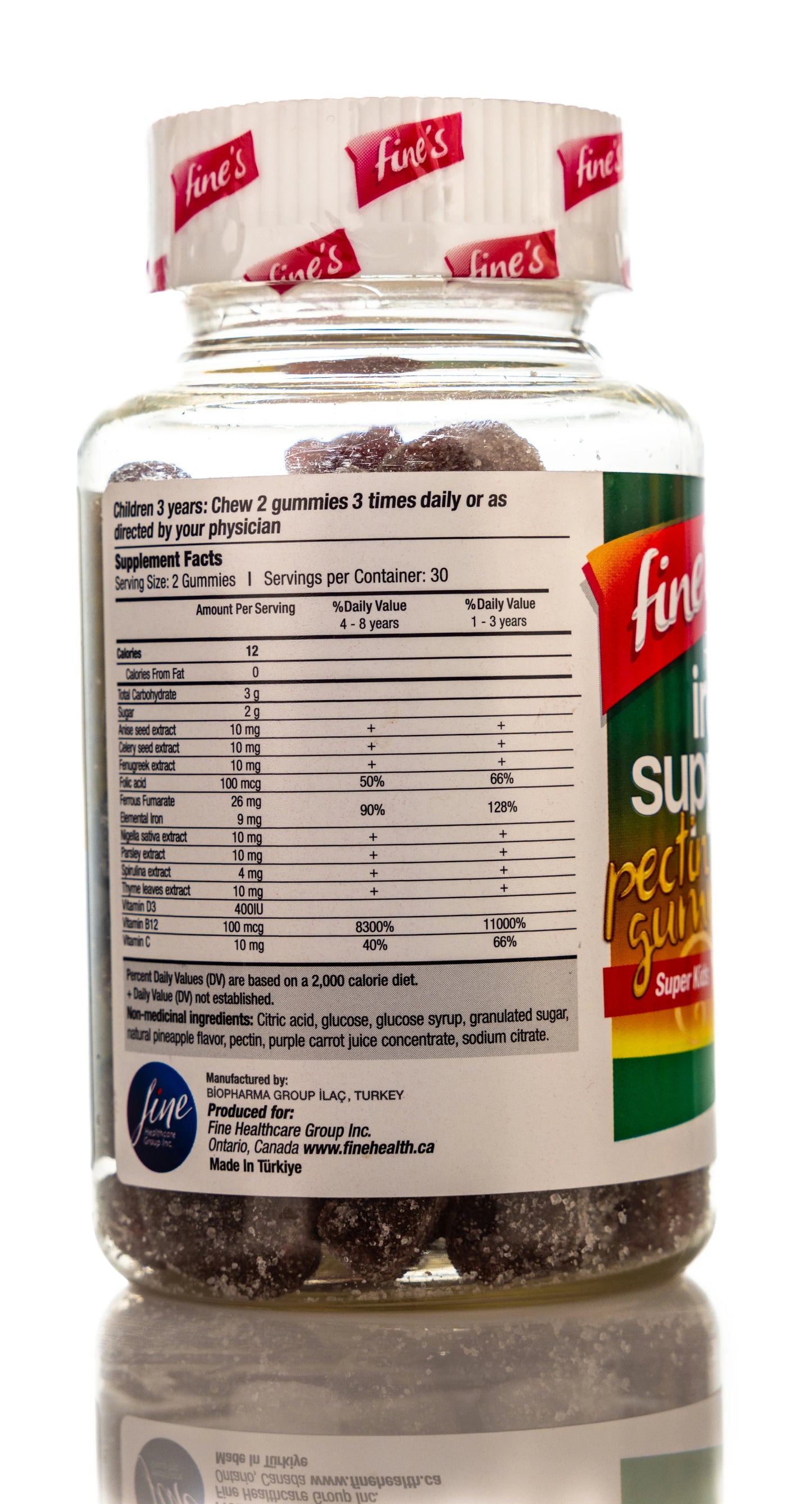 Fine's Kids Fe+ Iron Support 60Gummies