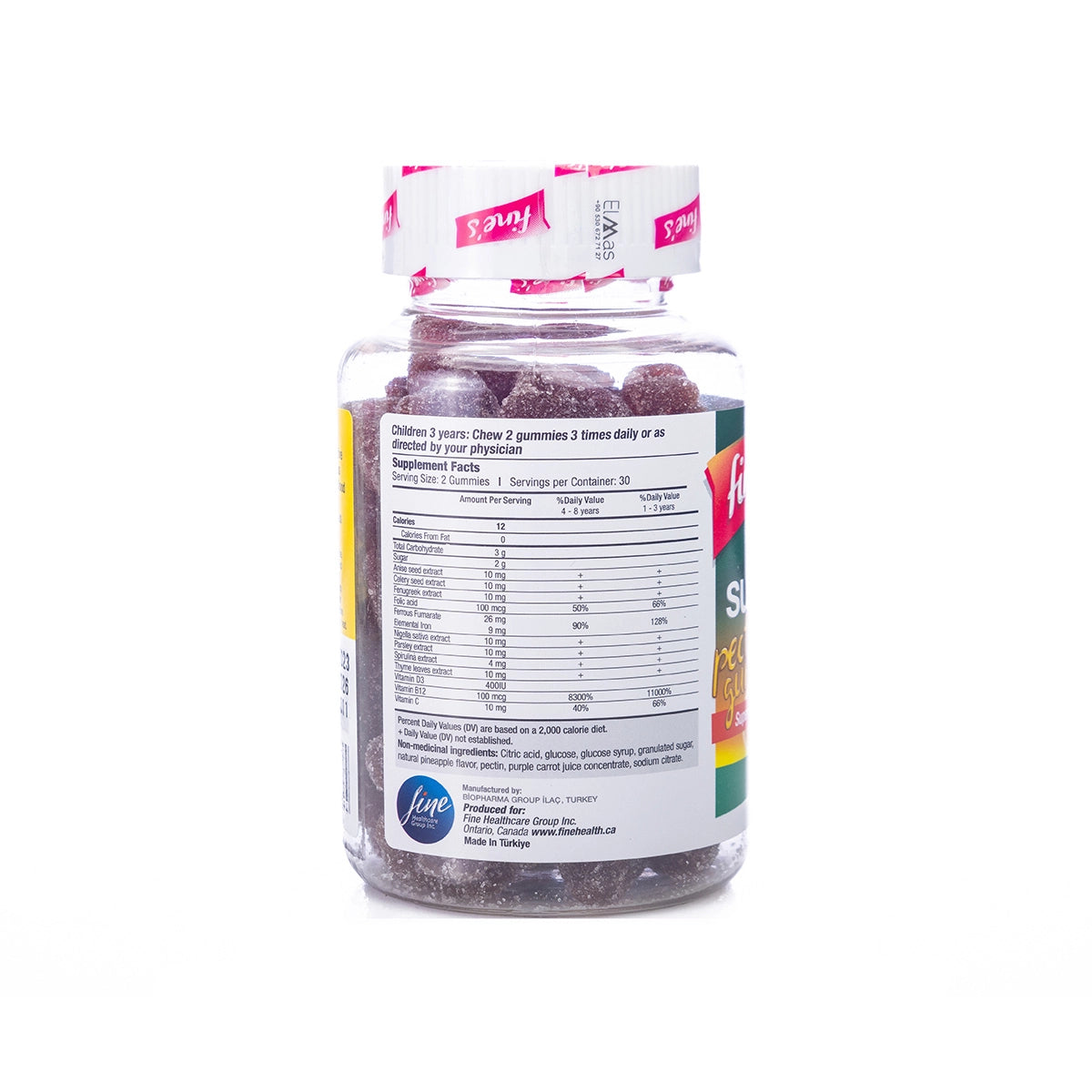 Fine's Kids Fe+ Iron Support 60Gummies