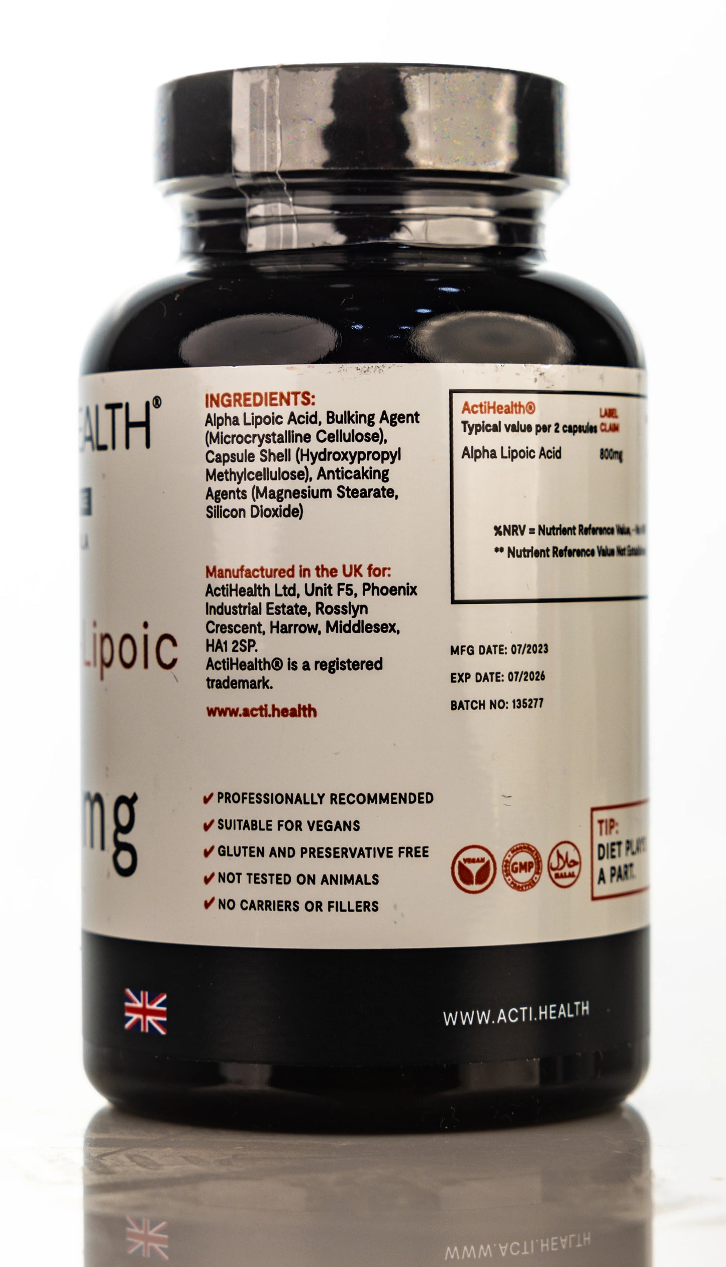 Actihealth Alpha-Lipoic Acid 400mg 60 Capsule