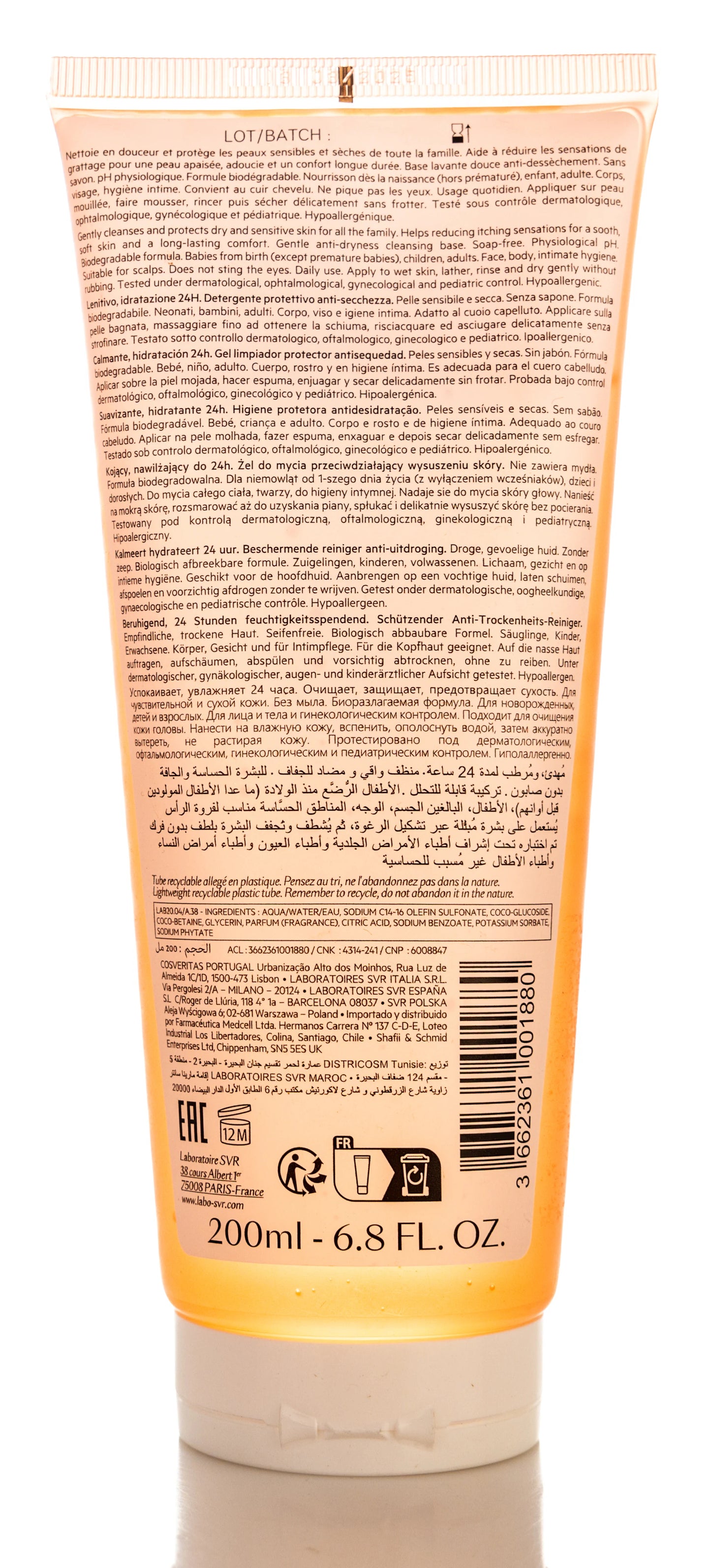 SVR Topialyse Gel Lavant 200ml