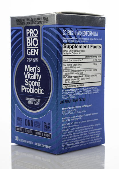 Probiogen Men's Vitality Spore Probiotic 30 Capsules