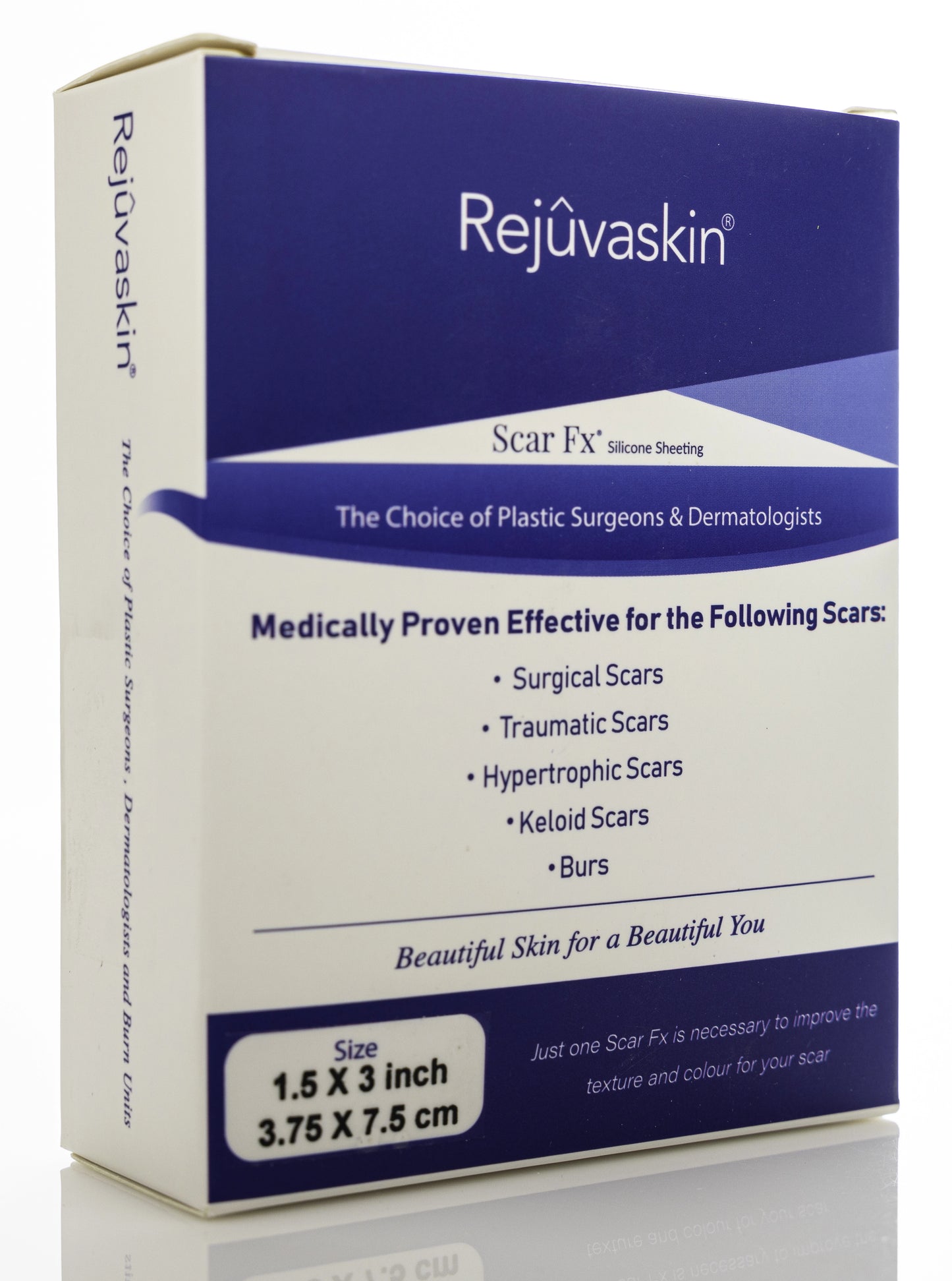 Rejûvaskin Scar FX Silicone Sheeting 1.5x3 Inch/3.75x7.5 Cm