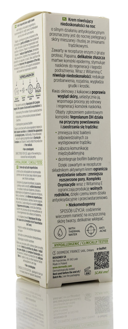 Dermedic Normacne Preventi Veprolanum DH Night Anti-Imperfections Night Cream 40 ml
