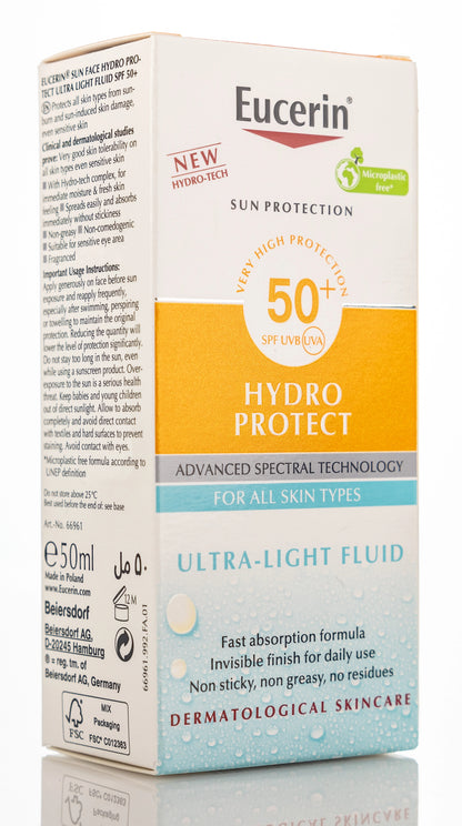 Eucerin Sun SPF 50+ Hydro Protect Ultra-Light Fluid 50 Ml