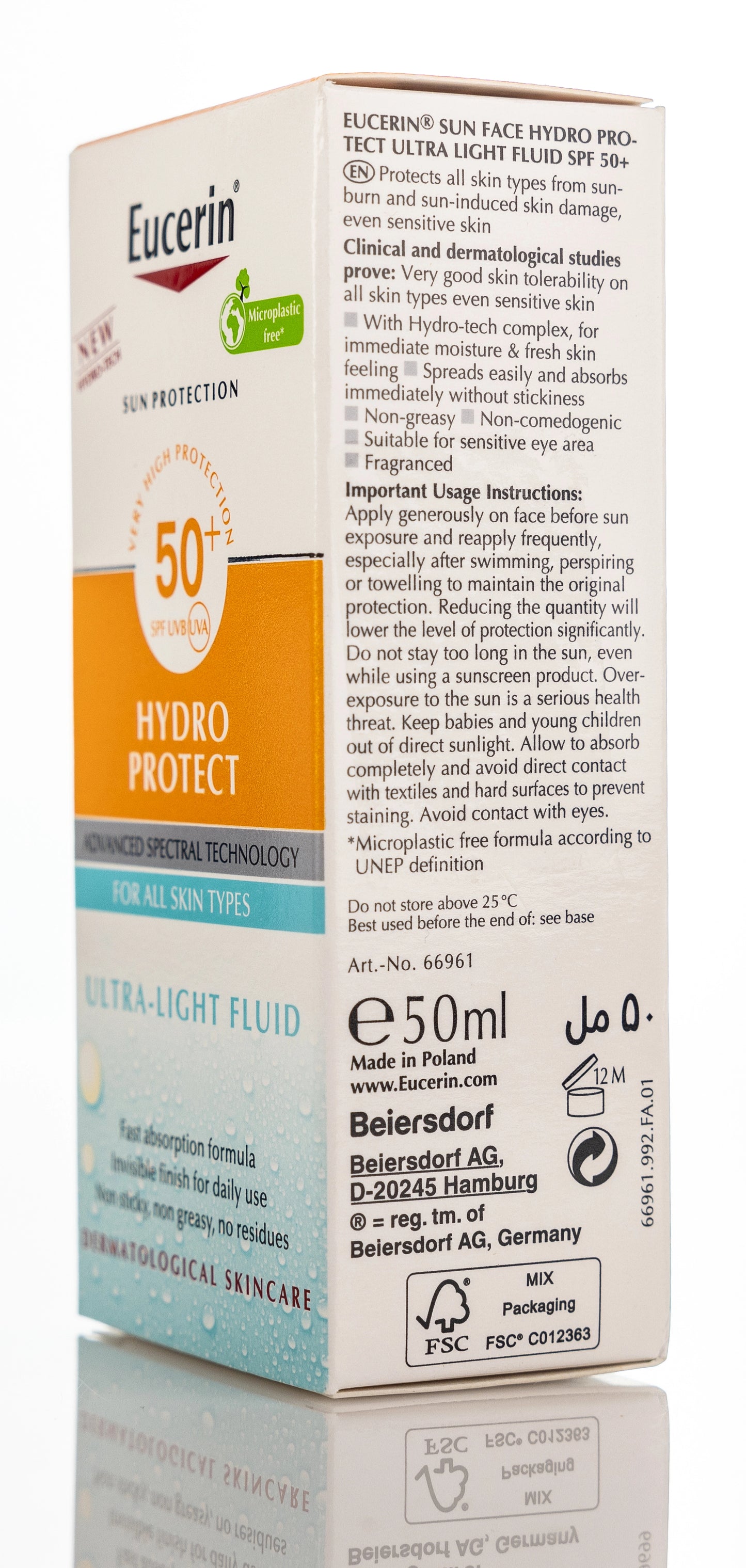 Eucerin Sun SPF 50+ Hydro Protect Ultra-Light Fluid 50 Ml