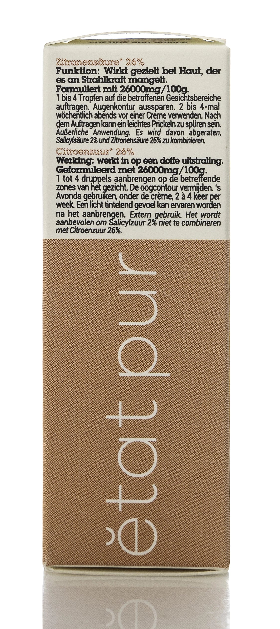 Etat Pur  Pure Active Citric Acid AHA 20% Loss of Radiance Serum 15 Ml
