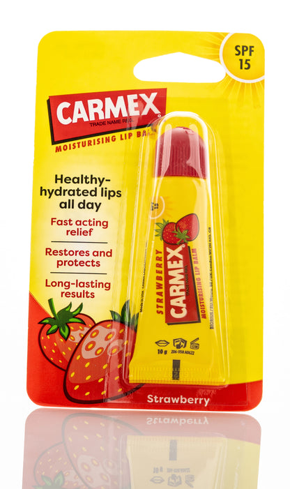 Carmex Strawberry Moisturizing  SPF 15 Lip Balm 10 Gm