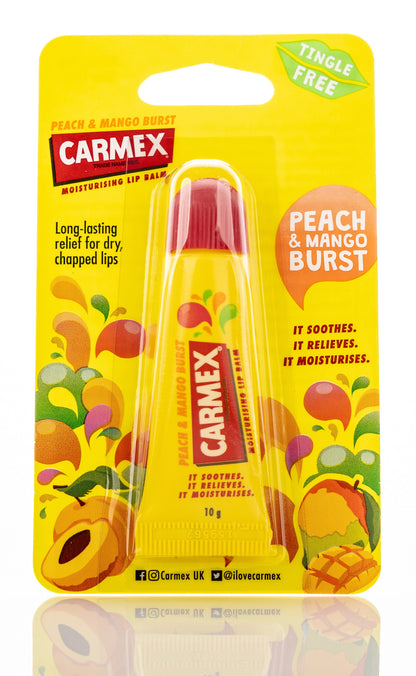 Carmex Peach & Mango Burst Moisturizing Lip Balm 10 Gm