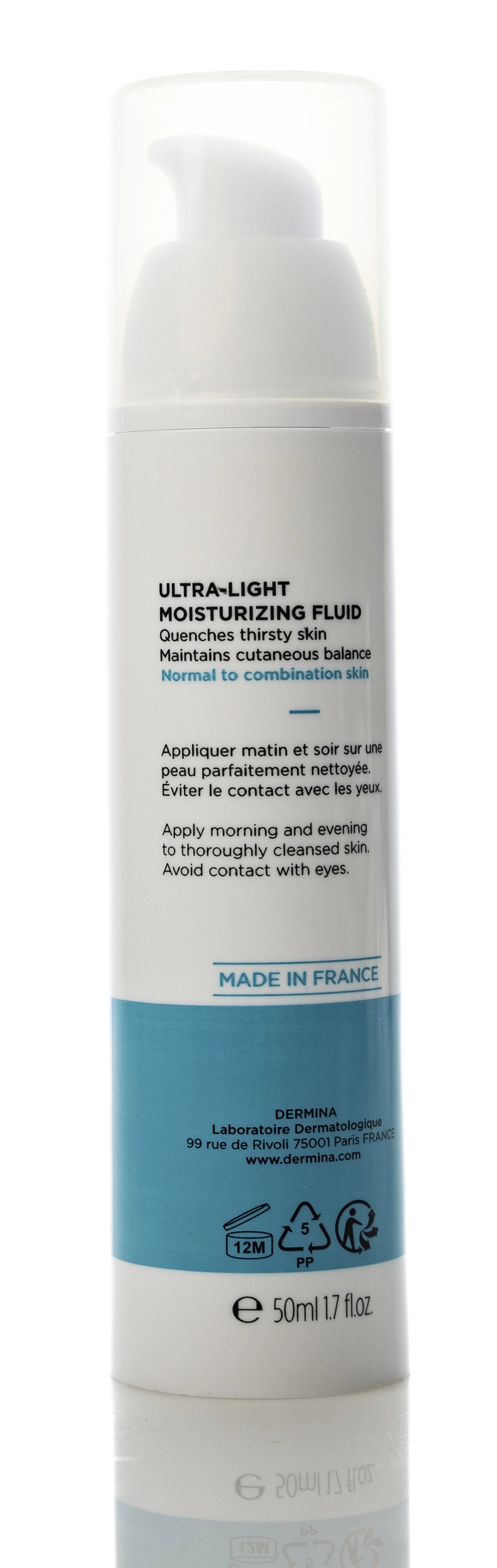 Dermina Hydralina Ultra Light Moisturizing Fluid 40 Ml