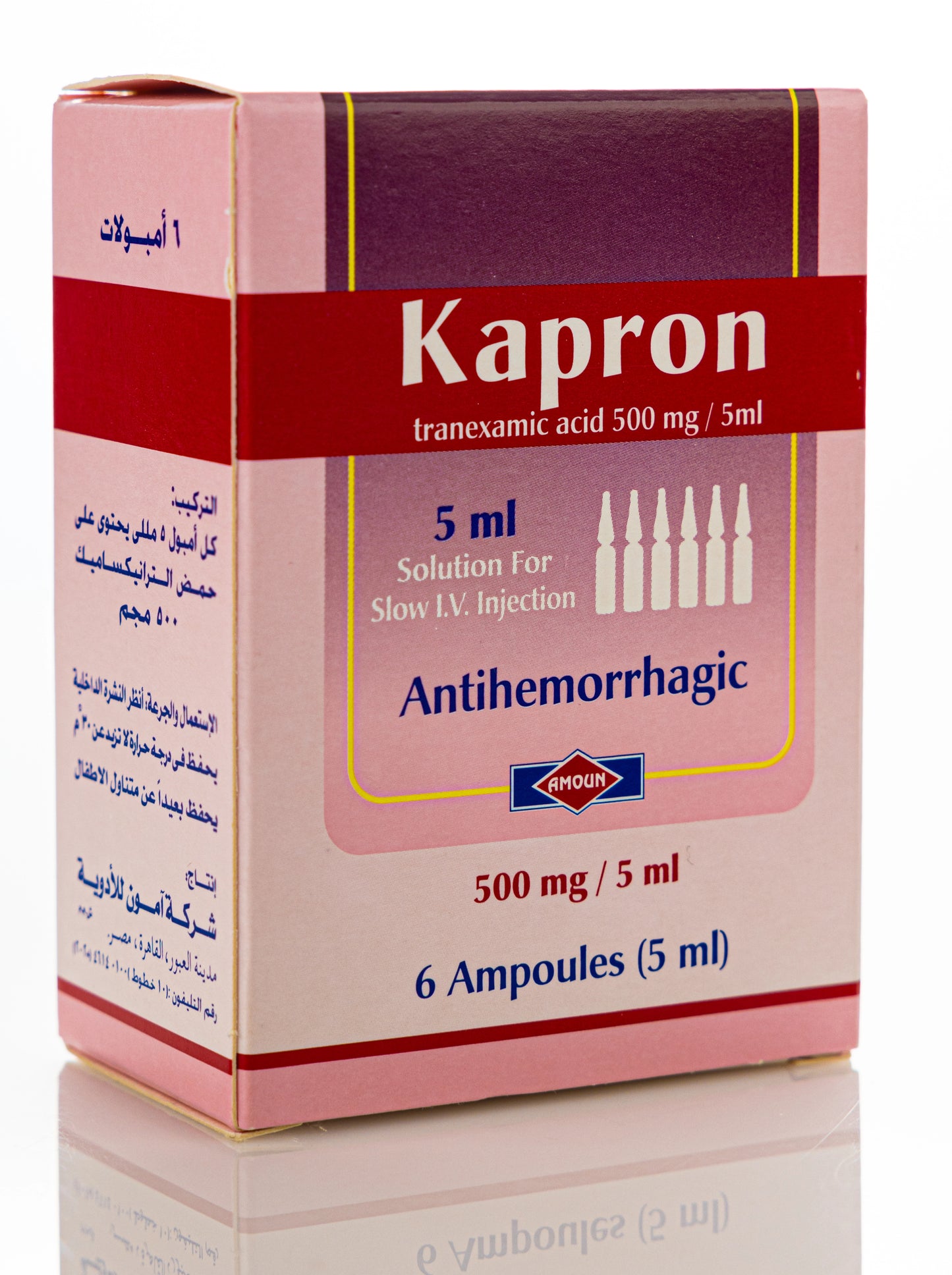 Kapron 500Mg/5Ml Injection 6 Ampoules