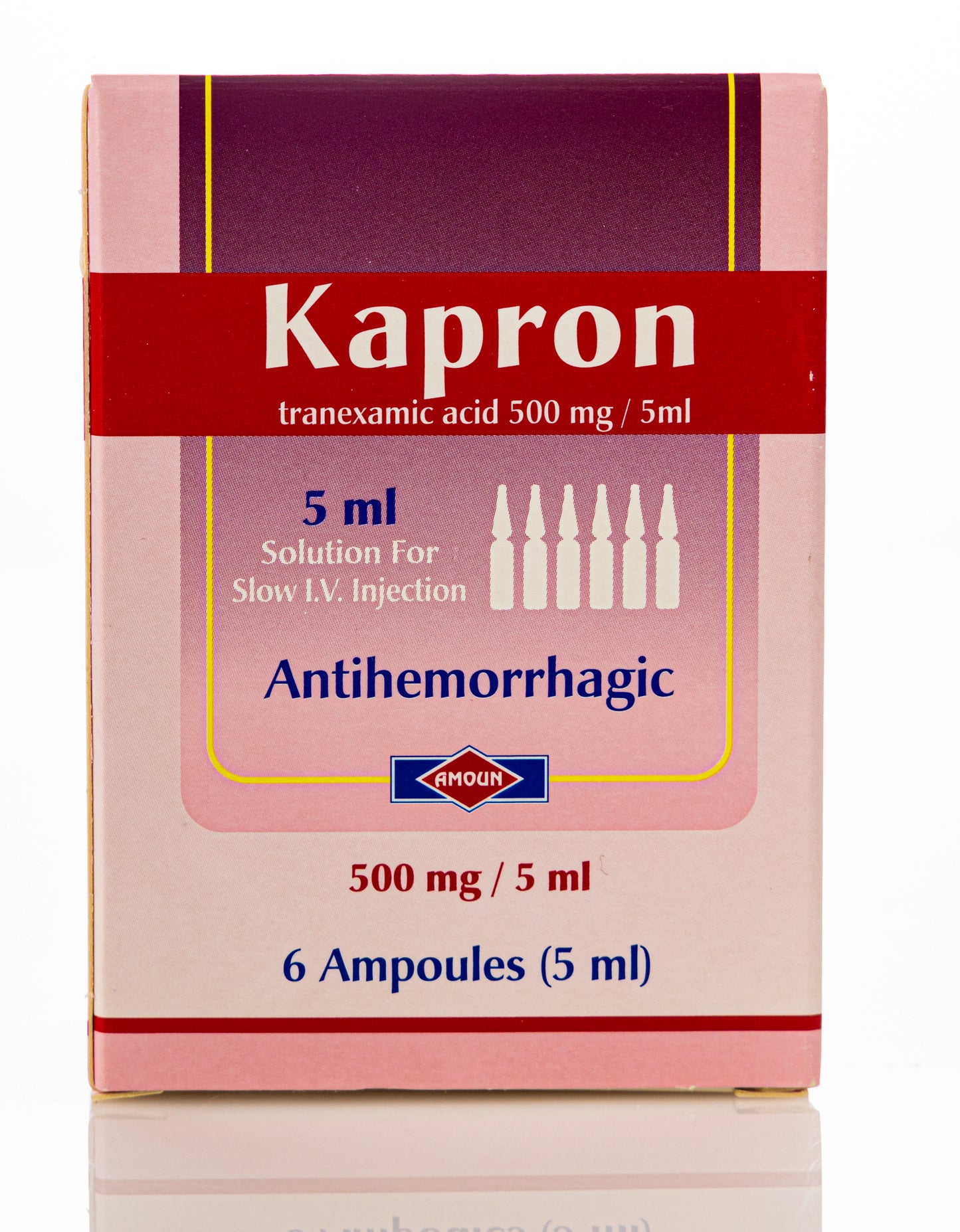 Kapron 500Mg/5Ml Injection 6 Ampoules