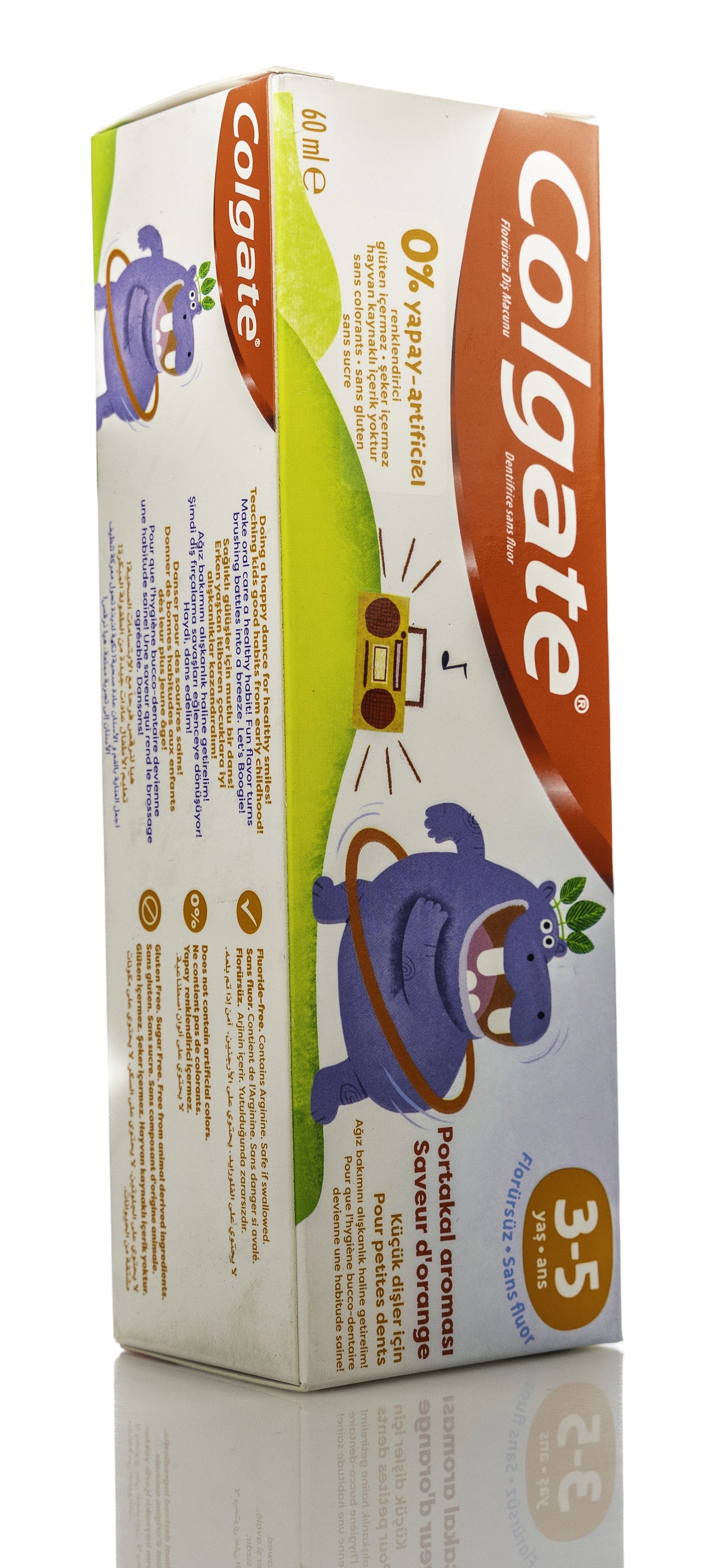 Colgate Zero kids 3-5 Years [Orange] Toothpaste 60Ml