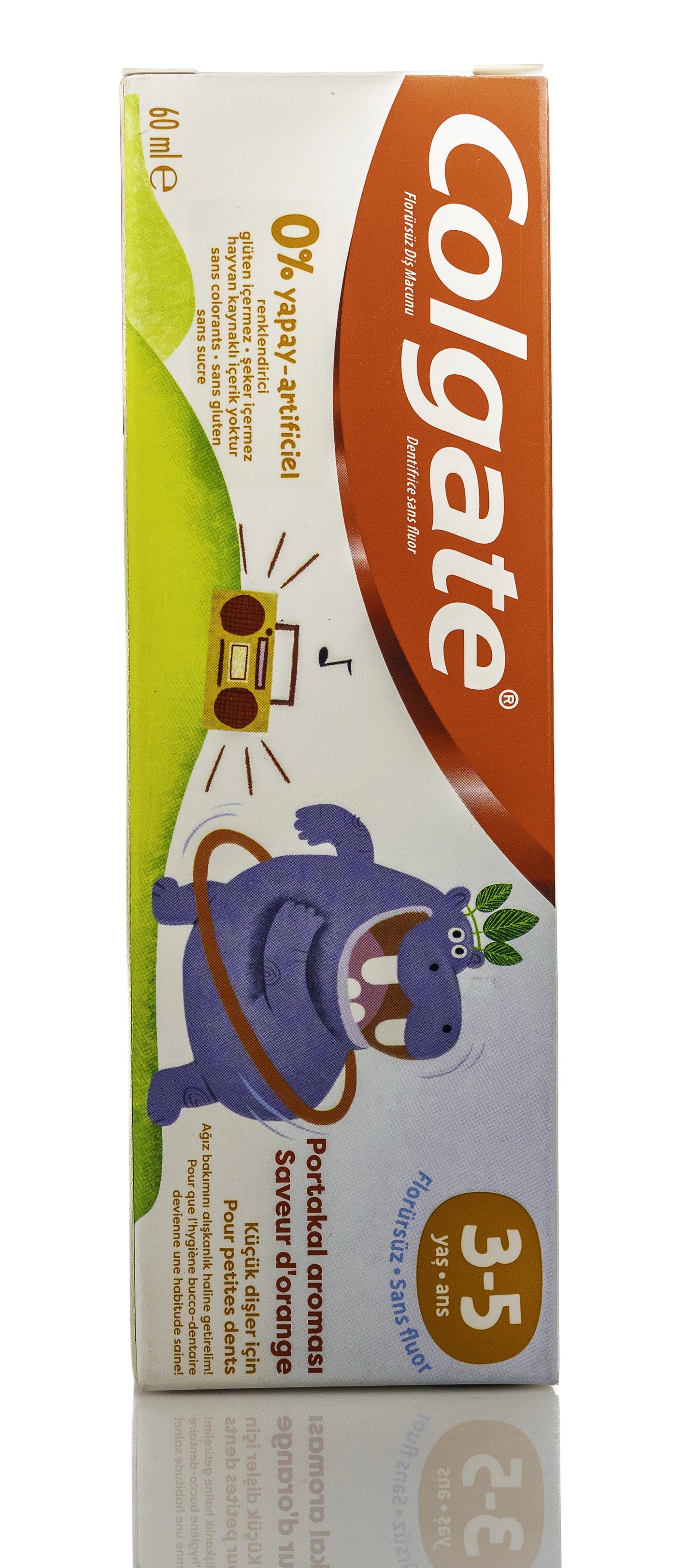 Colgate Zero kids 3-5 Years [Orange] Toothpaste 60Ml