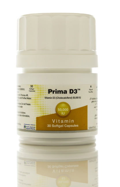 Prima Vitamin D3 50000 IU 30 Capsules