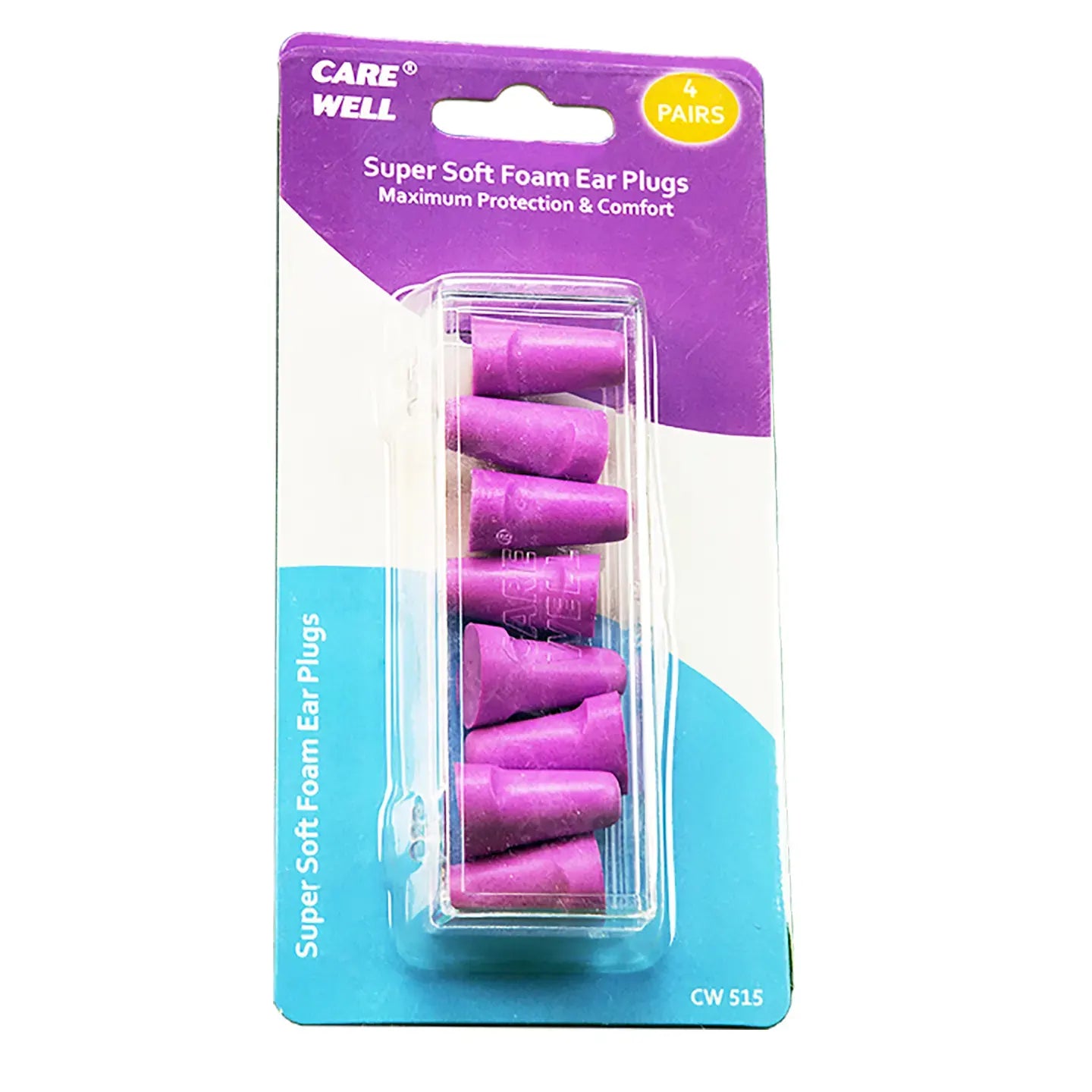 Care Well Super Soft Foam Earplugs 4 Pairs [515]