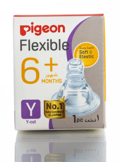 Pigeon Flexible Nipple Silicone [Y-cut] 6+ Months 1 Piece