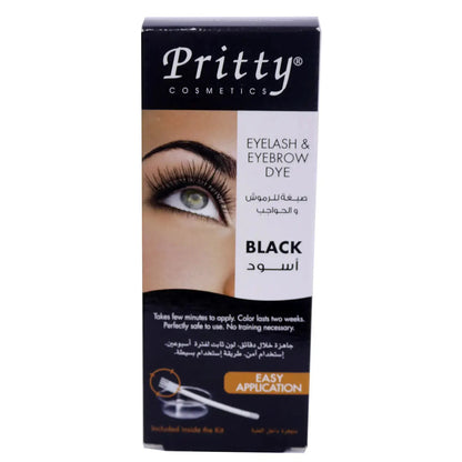 Pritty Eyelash and Eyebrow Dye Black (15 Applications)