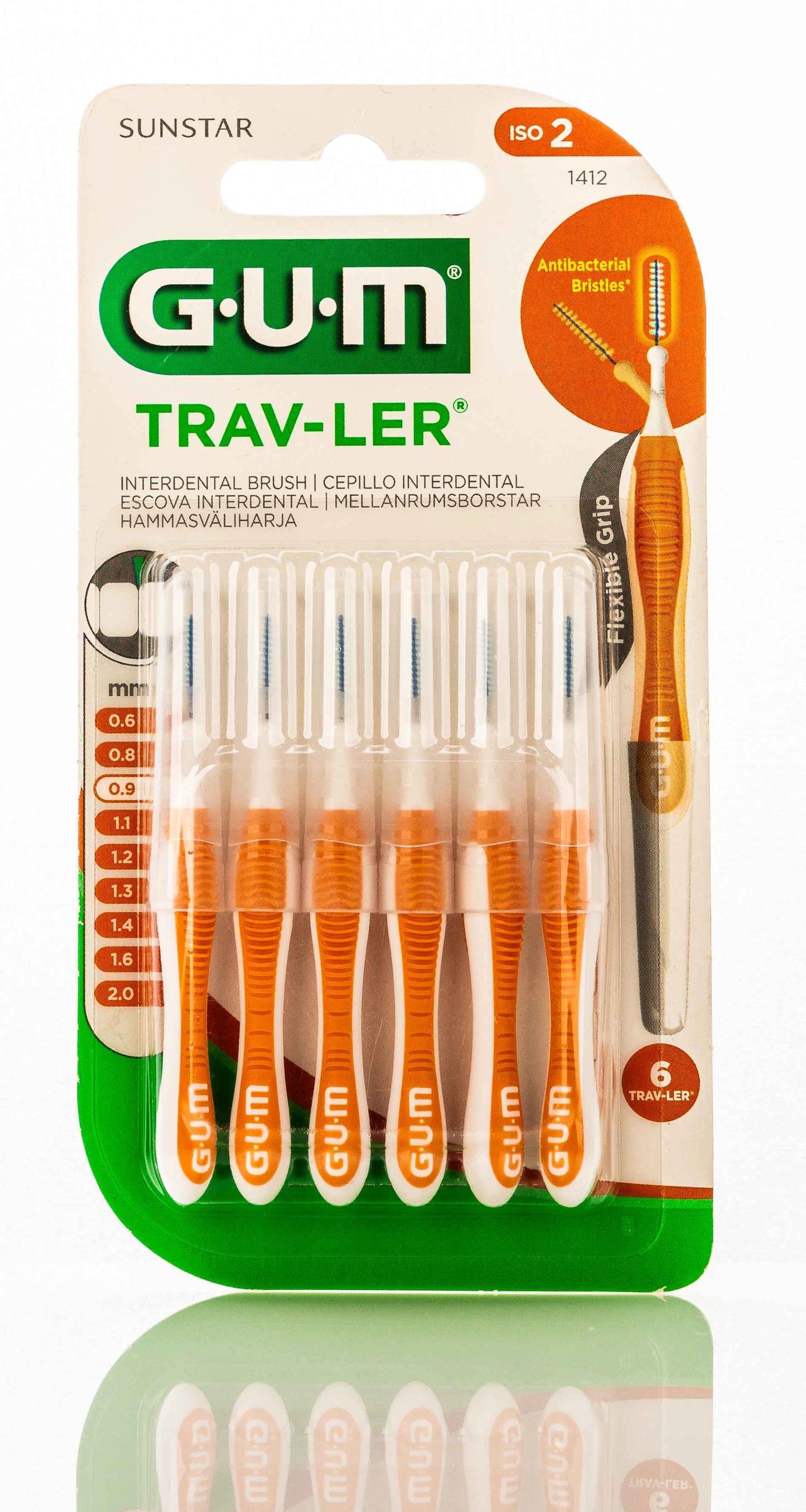 Gum Travler Intradental brush 0.9 mm-Orange [1412 ]