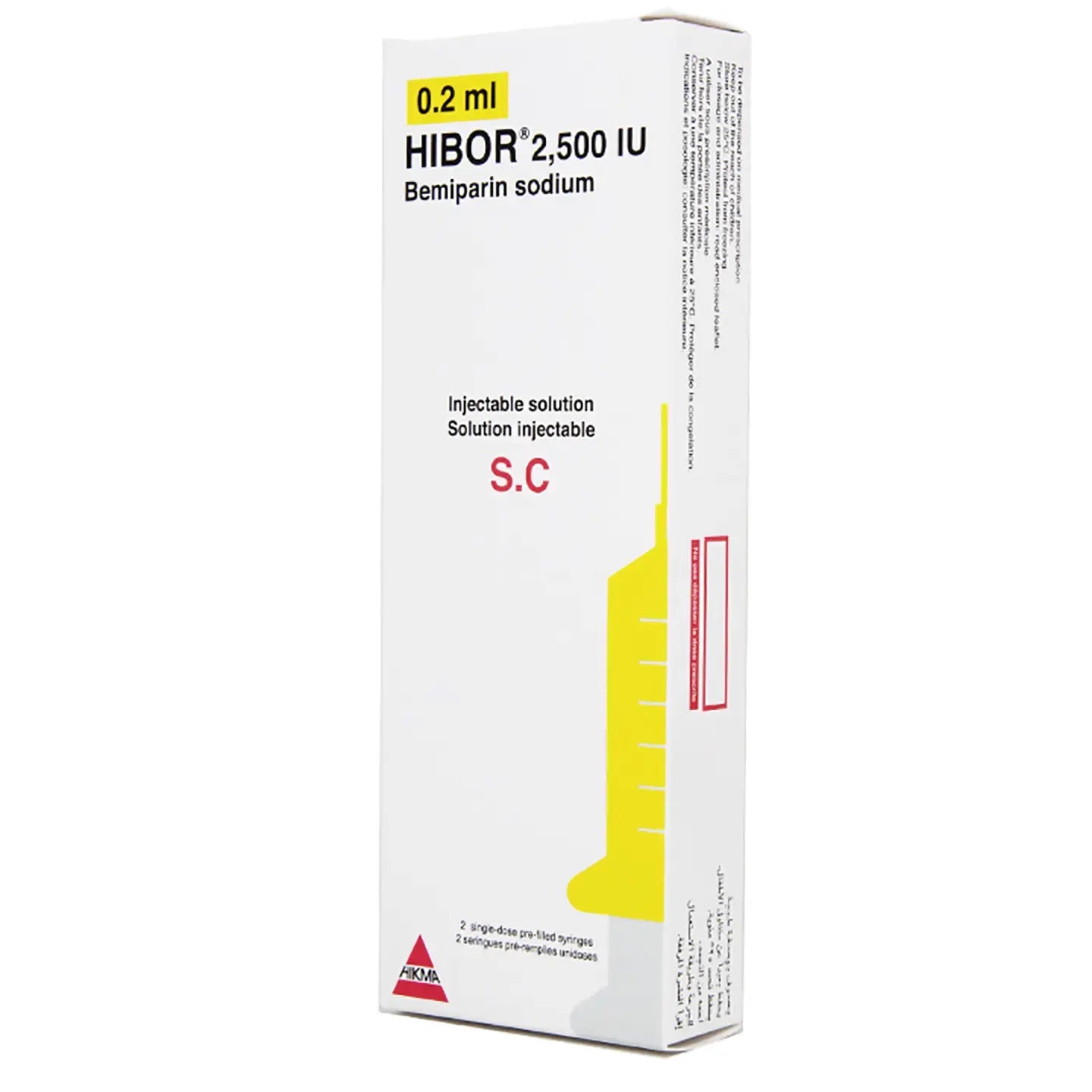 Hibor Injection 2500IU 0.2Ml Syring